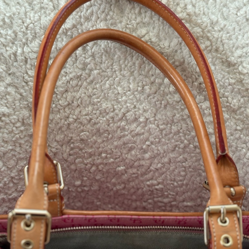 Pink Dooney & Bourke Shoulder Bag with Matching Eyeglasses Case - Picture 2 of 12